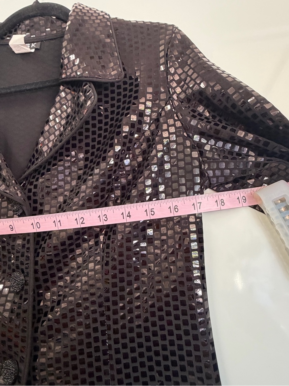 MSK Black Sequined Blazer Jacket - Picture 7 of 8